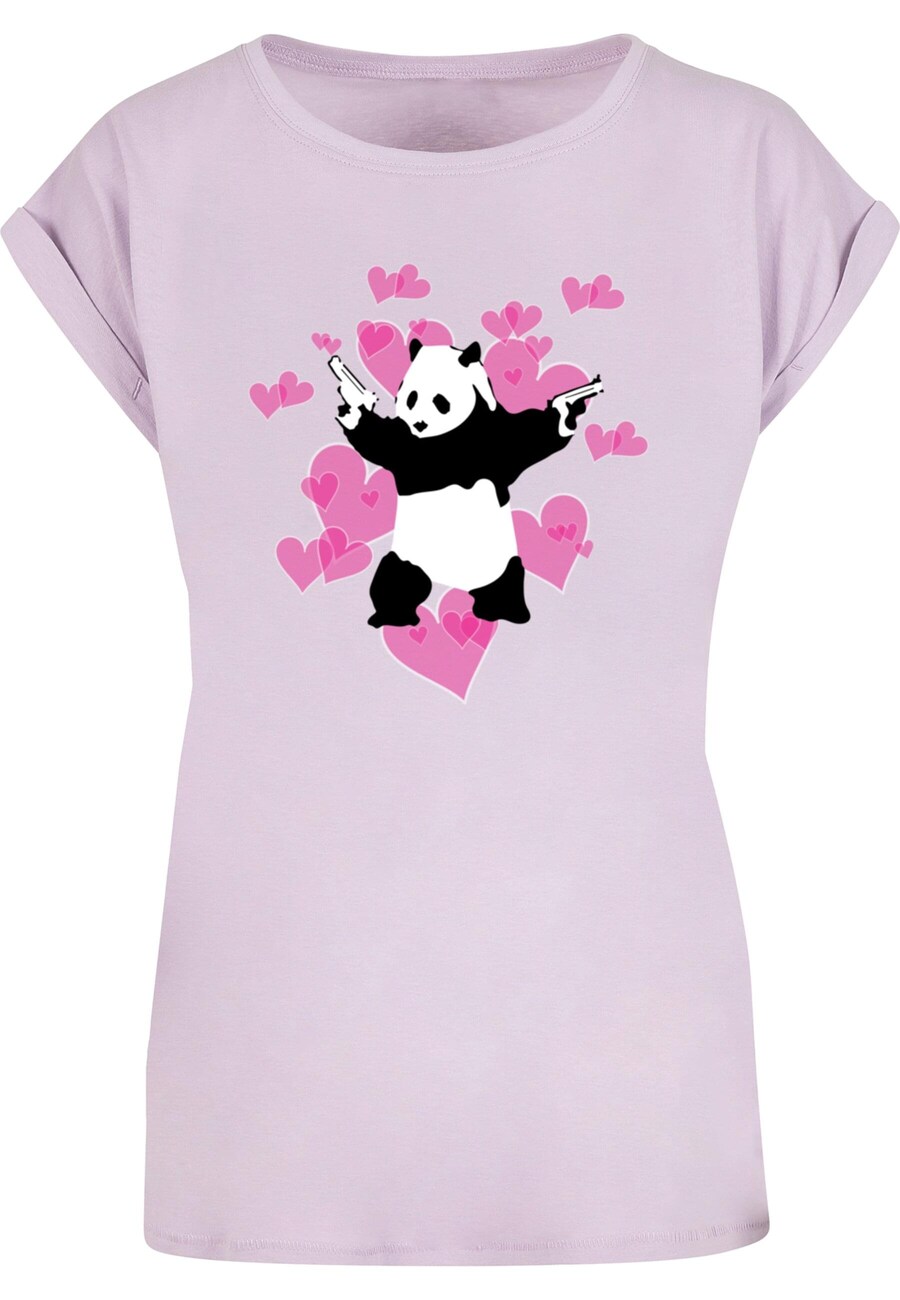 

Рубашка Merchcode Panda Guns With Hearts, цвет Lavender