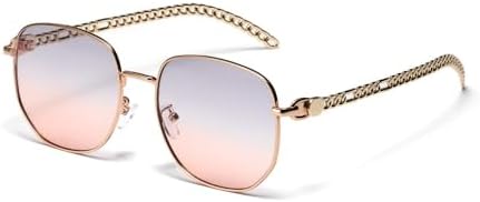 

Солнцезащитные очки в винтажном ретро-стиле 2026 года для женщин, квадратной формы, с защитой от УФ-излучения, в стиле солнцезащитных очков для женщин и мужчин MTZJH, Orange Gray