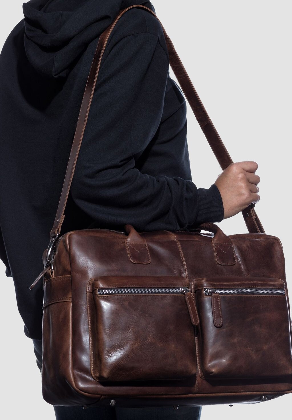 

Сумка для ноутбука LEATHER BUSINESS 15" BRIGHTON SID & VAIN, цвет braun-cognac