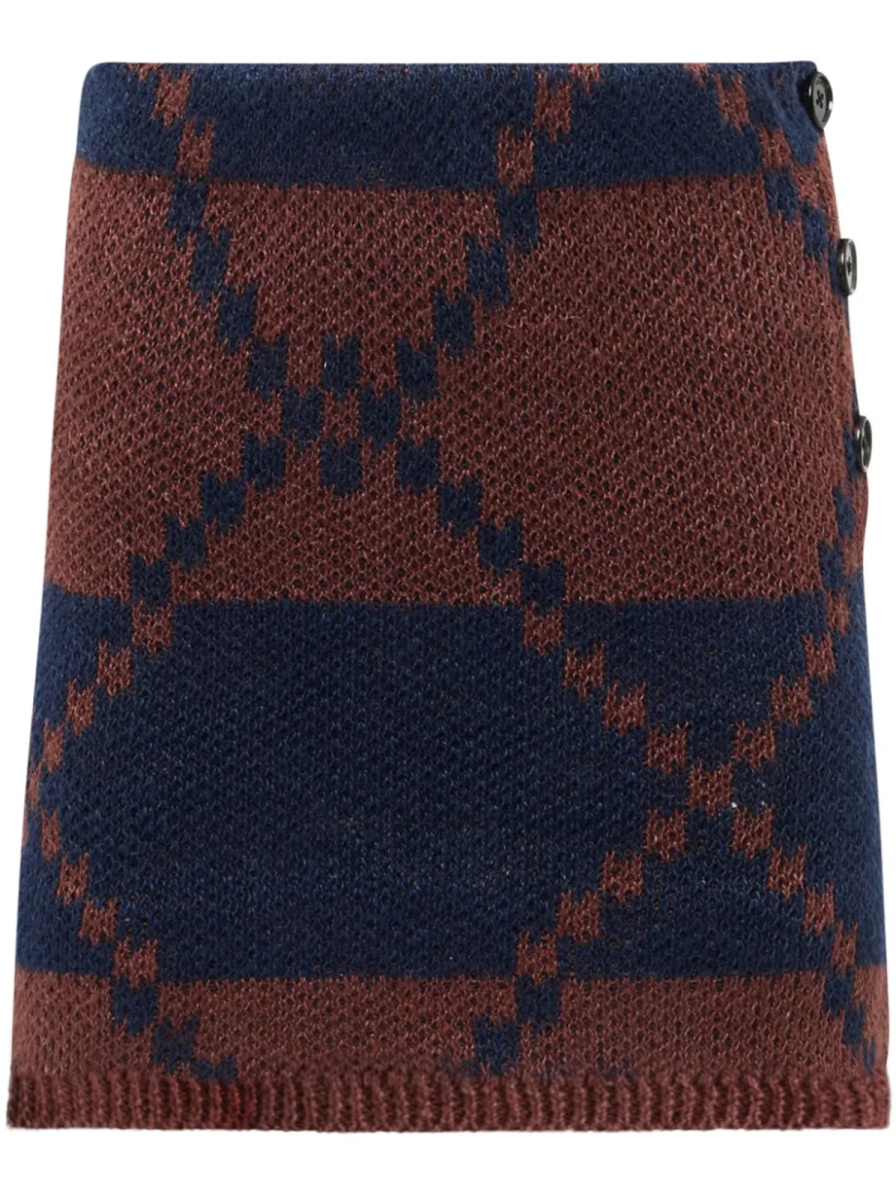 

Юбка мини с узором фер-айл JW Anderson, коричневый