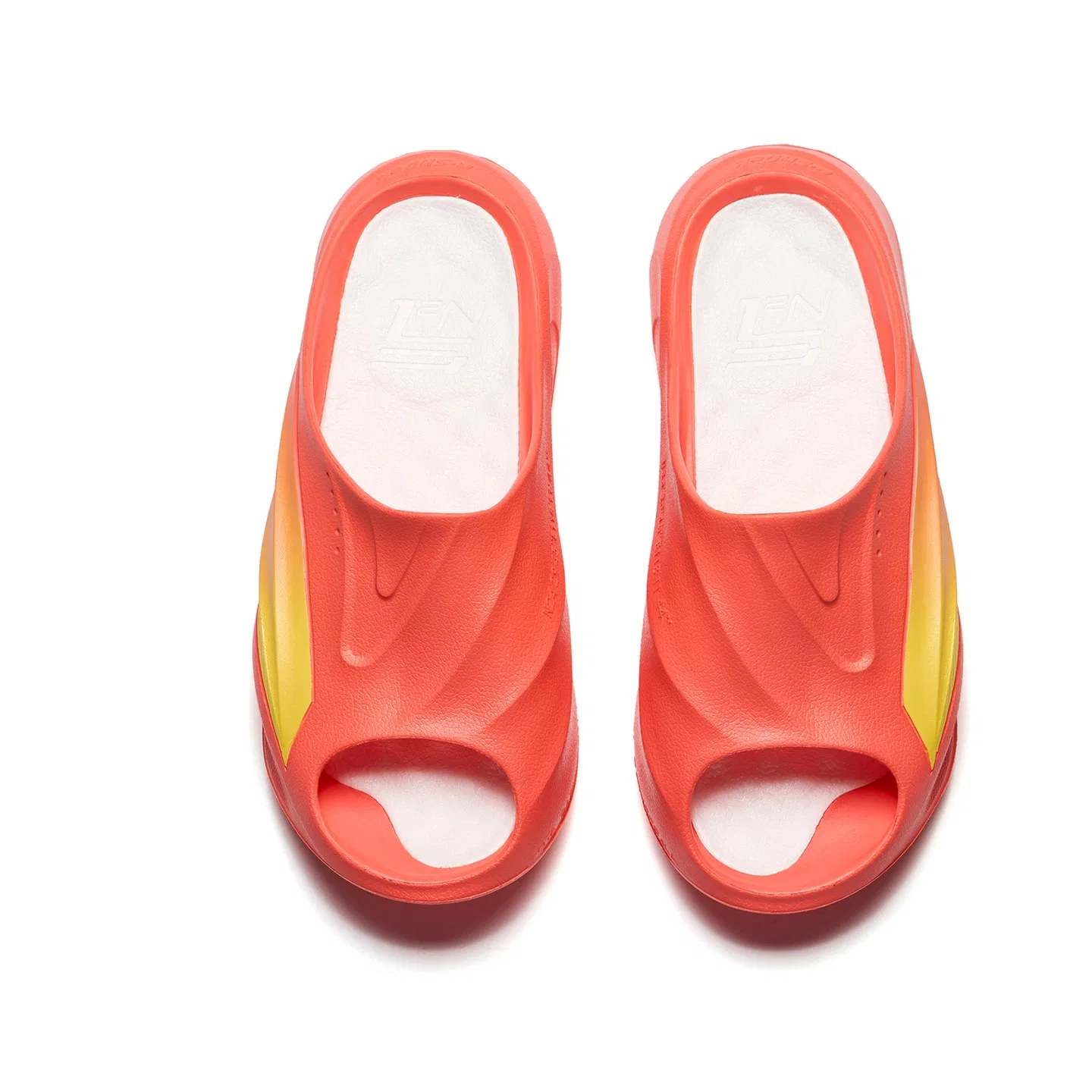 Шлепанцы ANTA Neon Bright Dark Red/Fluorescent Jelly Yellow — фото 3