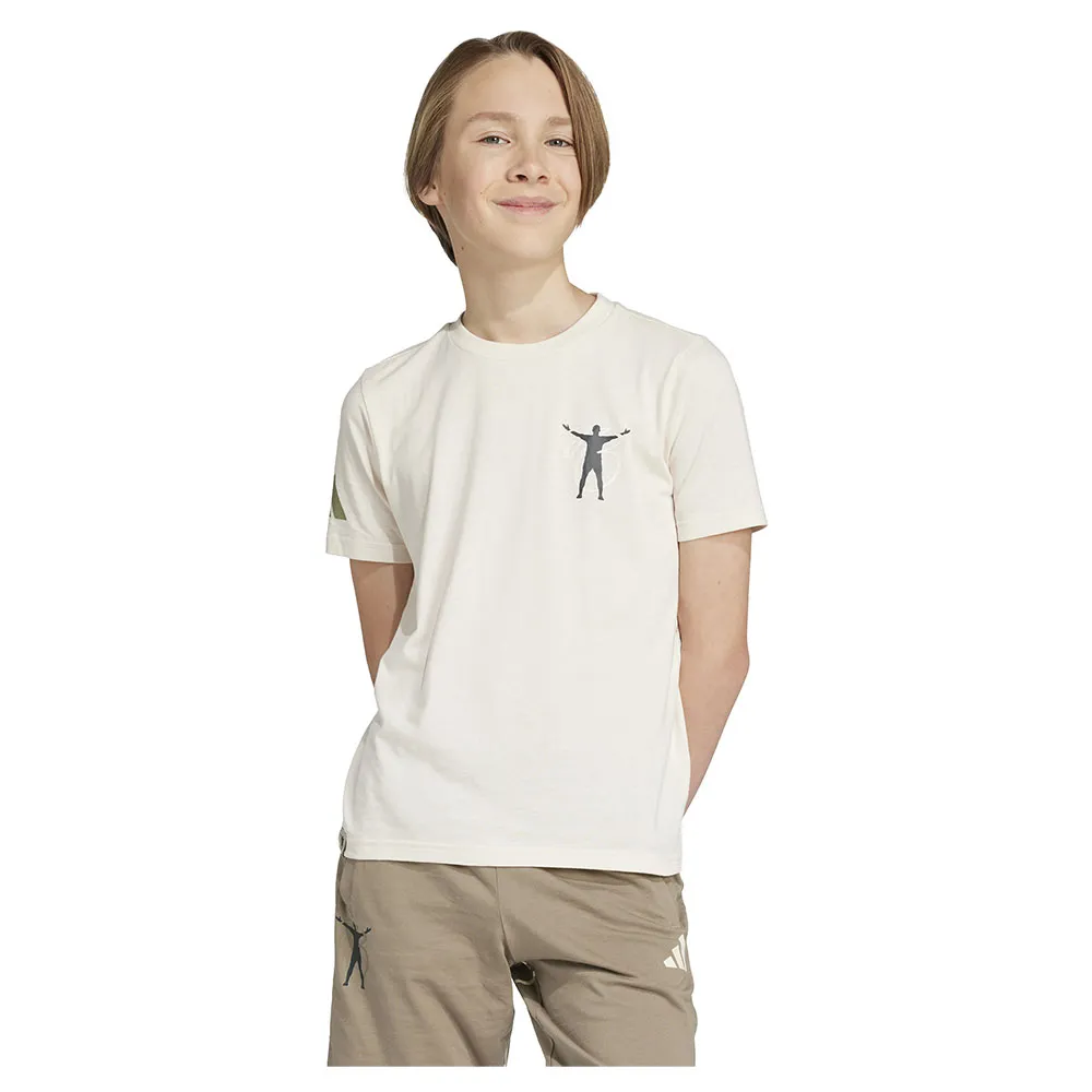 

Футболка с коротким рукавом adidas Jude Bellingham Culturewear, бежевый