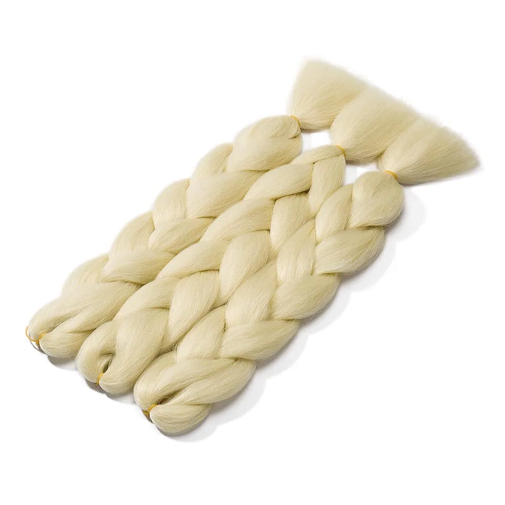 Наращивание волос для плетения Jumbo Braids 60 см, 3 шт., синтетические волосы Kanekalon, блонд Cybelleza — фото 3