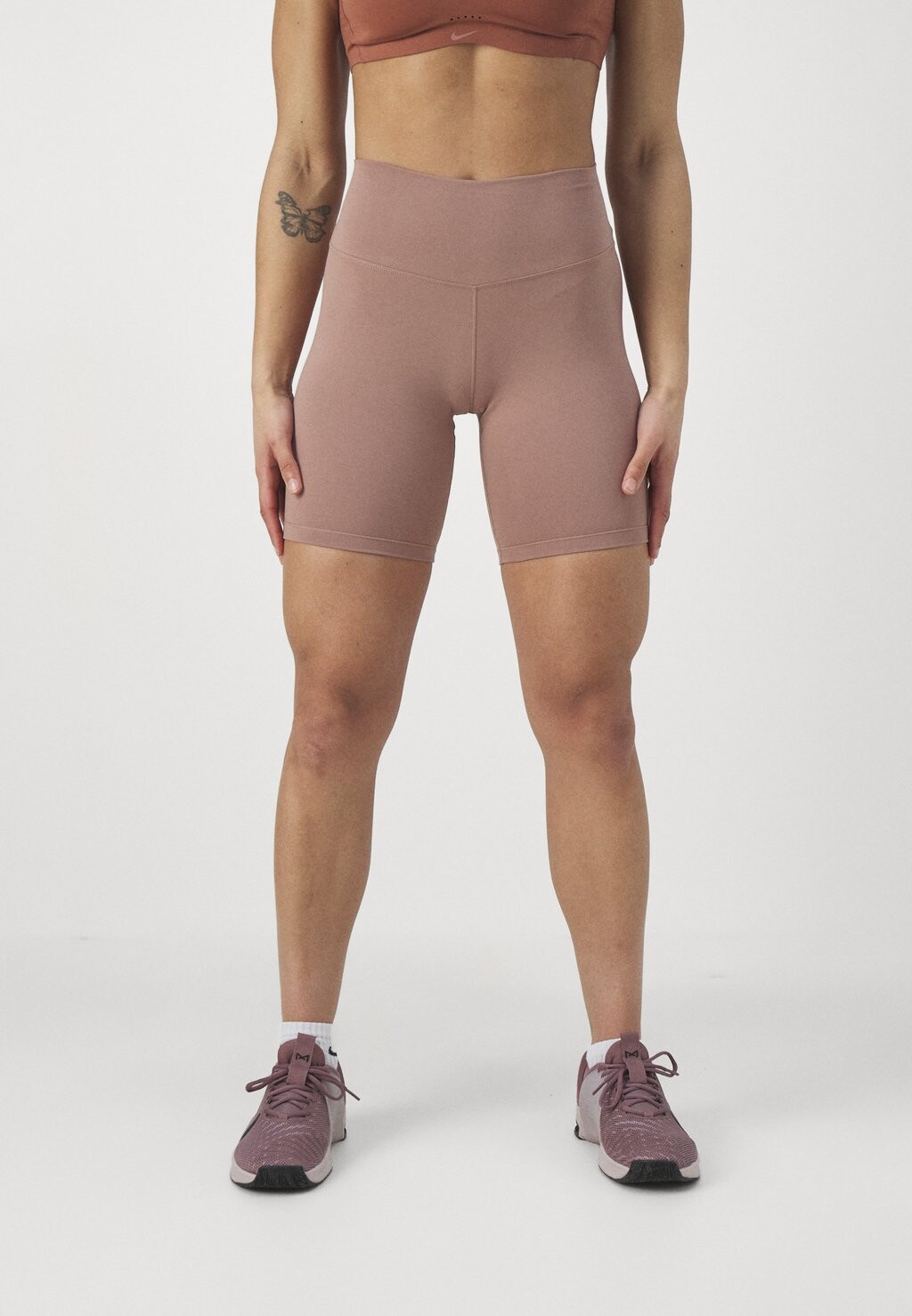 Тайтсы ONE SHORT Nike, светло-коричневый — фото 4