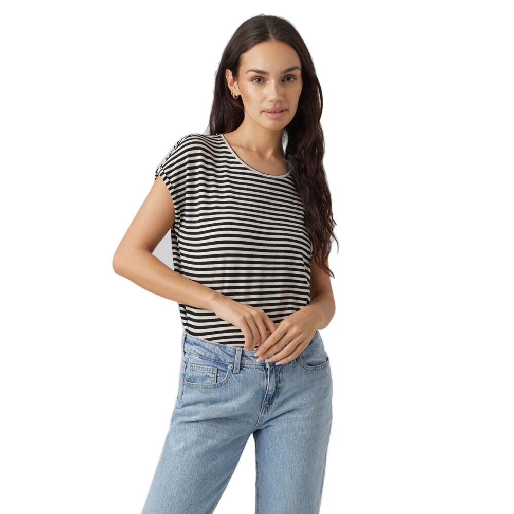 

Футболка с коротким рукавом Vero Moda Ava Plain Stripe, черный