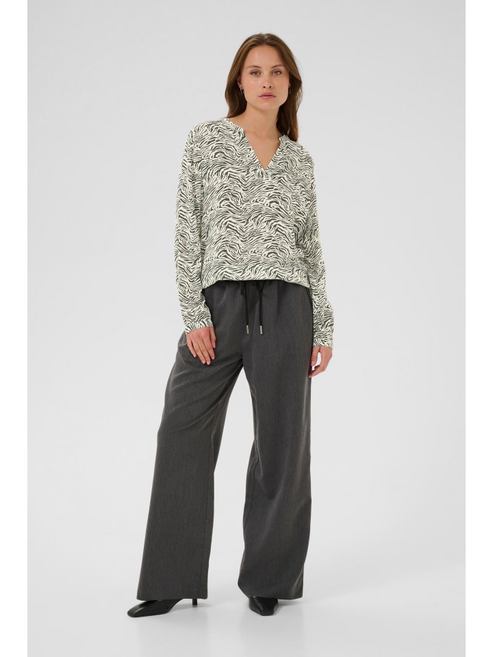 

Kaffe Блузка с длинными рукавами KAditte, стандартный крой, цвет Black Oyster/Turtledove Animal