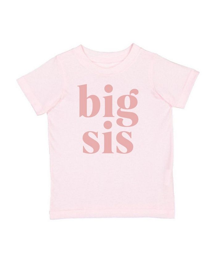 

Детская футболка с коротким рукавом "Big Sis" для девочек Sweet Wink, розовый