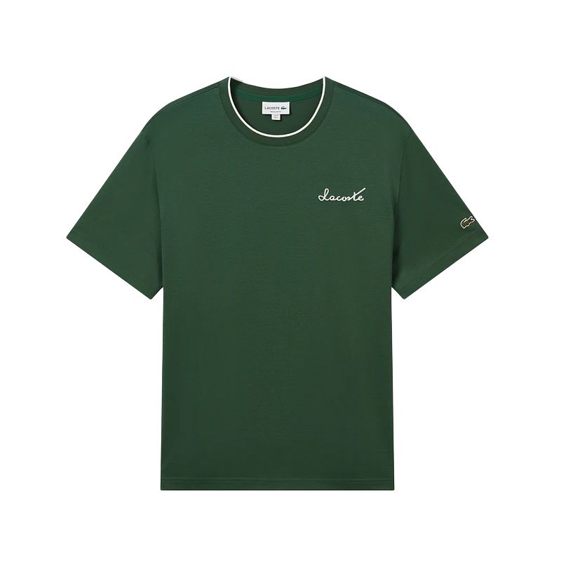 

LACOSTE Футболка SS25 мужская Crocodile Green, Зеленый, LACOSTE Футболка SS25 мужская Crocodile Green