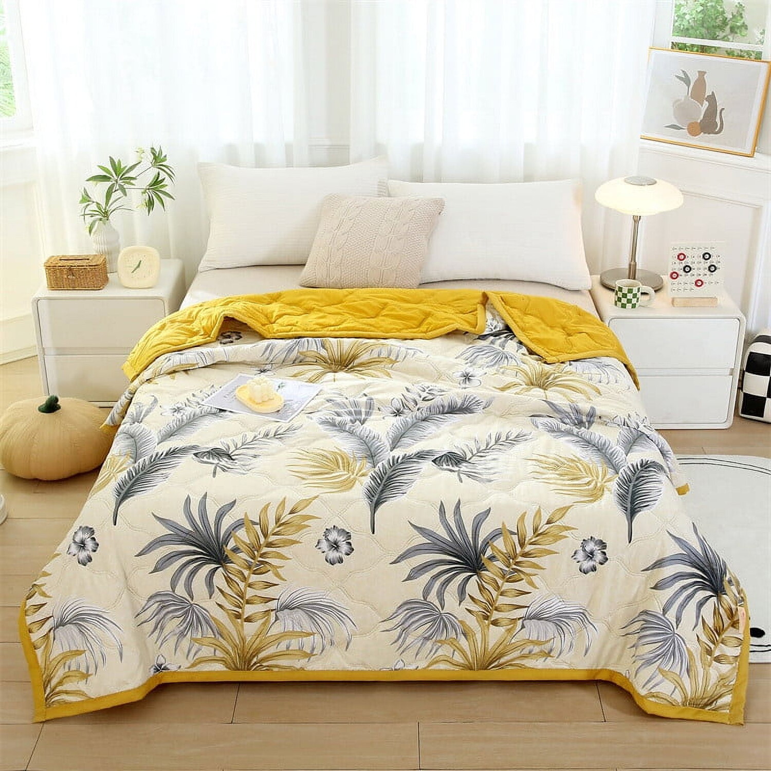 

Одеяло Aklomer Clearance Queen Size, белый / желтый