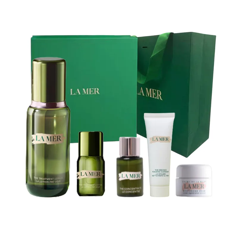 LA MER Набор сывороток Mori Style Box Essence для увлажнения и питания кожи, New Version Essence 100ml+15ml+Concentrated Serum 5ml+Classic Cream 7ml+Cleanser 30ml