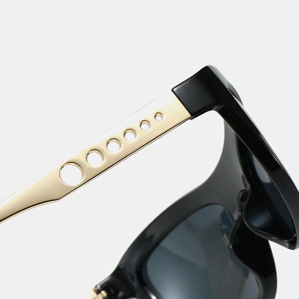 

Женские солнцезащитные очки LVTFCO «кошачий глаз»: модная универсальная металлическая оправа с вырезами, очки для активного отдыха и туризма с защитой от солнца, 3