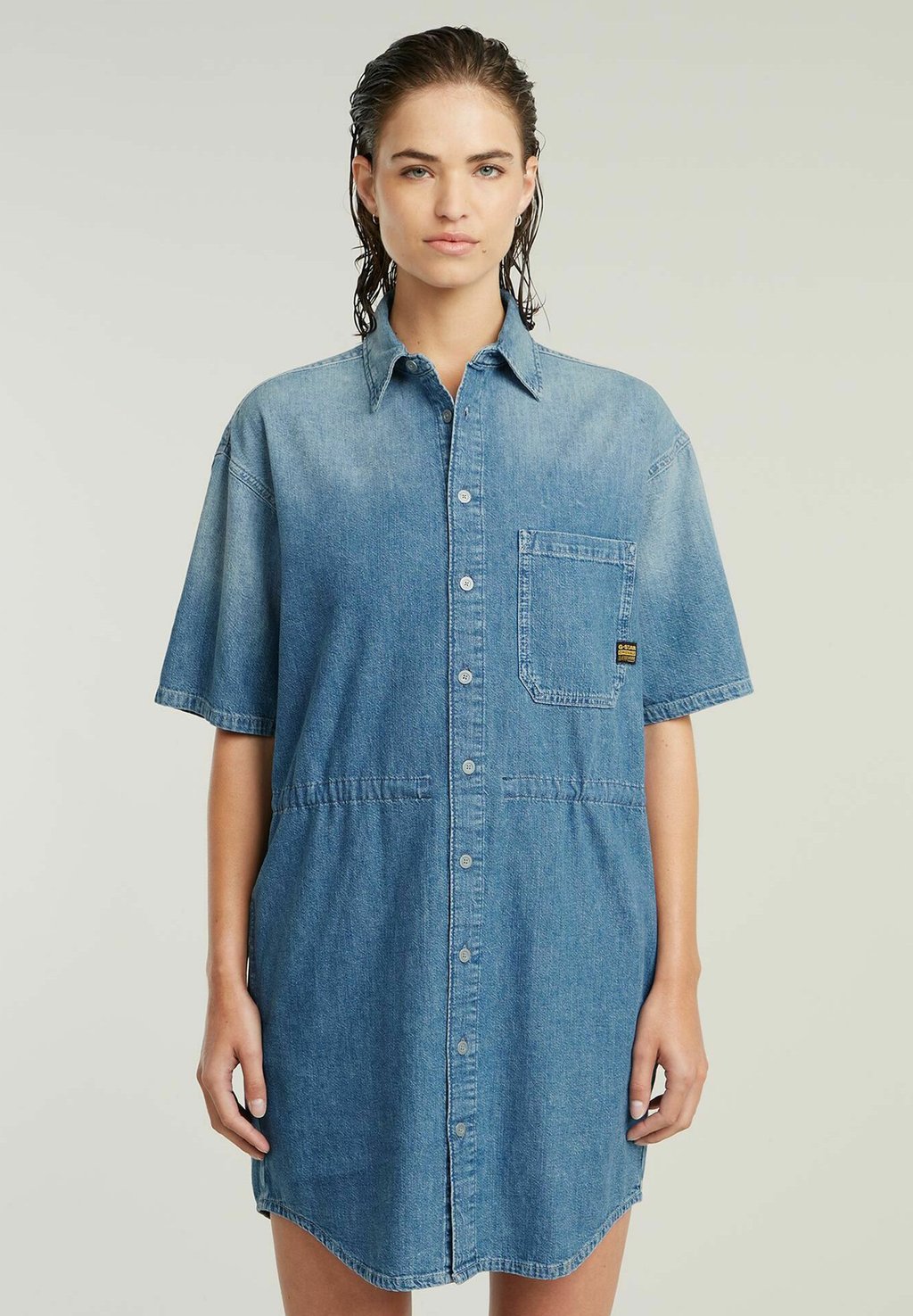

Джинсовое платье RELAXED SHORT SLEEVE G-STAR, синий