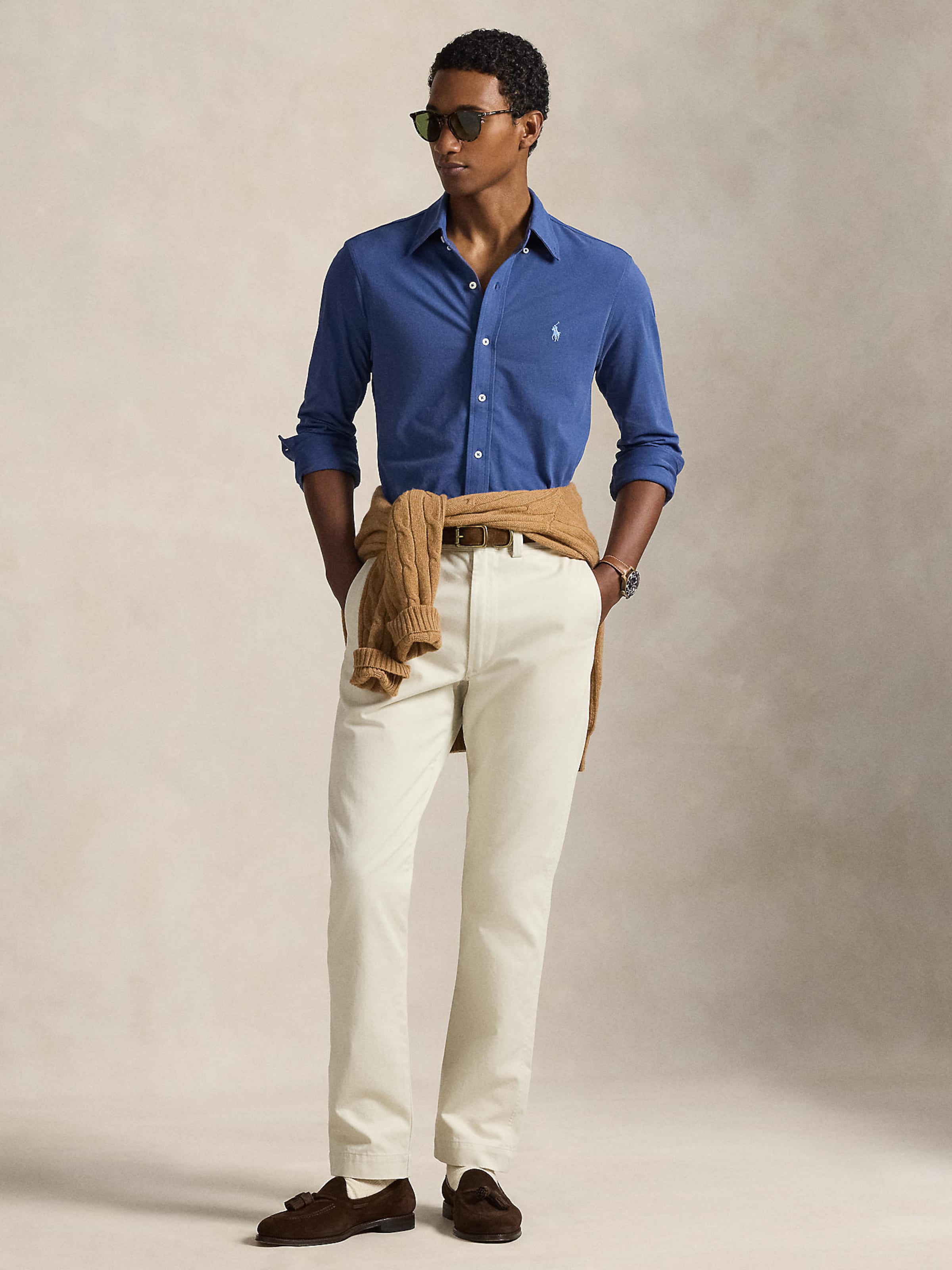 Polo Ralph Lauren Рубашка на пуговицах Regular fit в цвете Royal Blue — фото 4