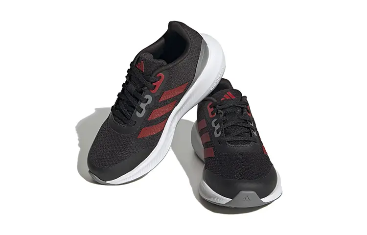 Кроссовки Runfalcon 3.0 Kids, низкие, черные/красные Adidas, черный/красный — фото 3