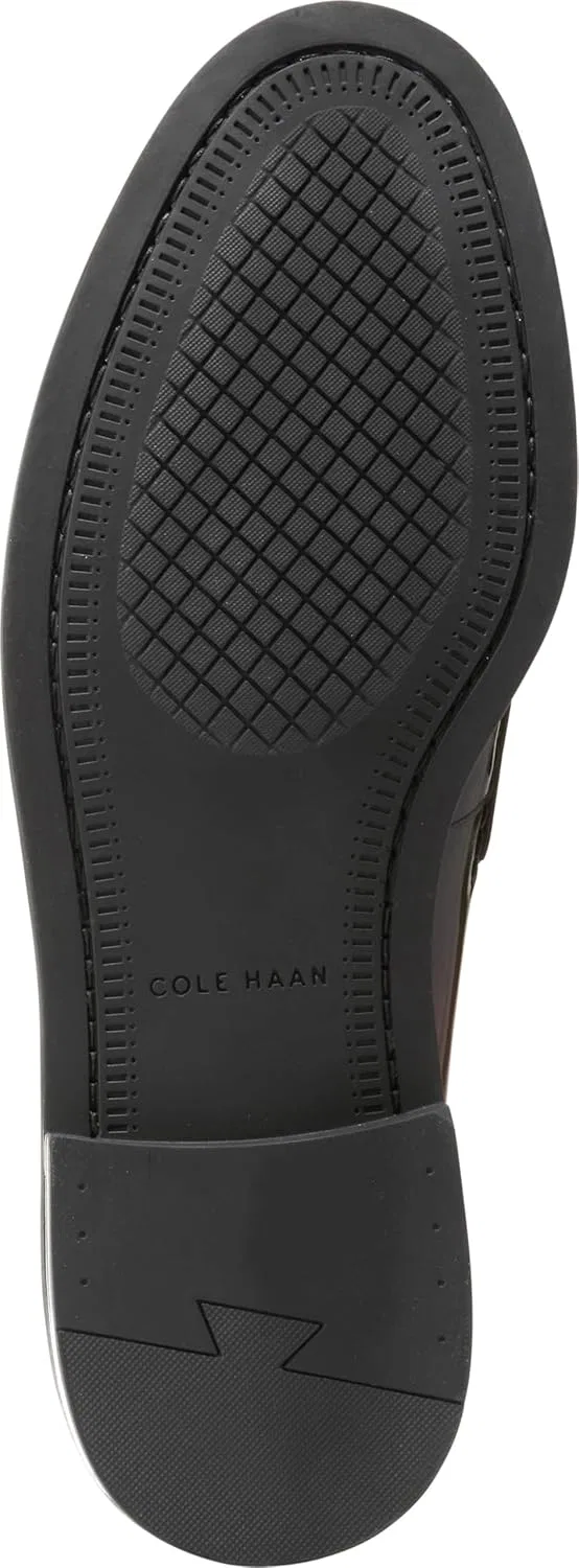 Мужские лоферы Cole Haan Pinch Prep Penny Loafer производства Германии, Burgundy Box Brush Off Black — фото 4