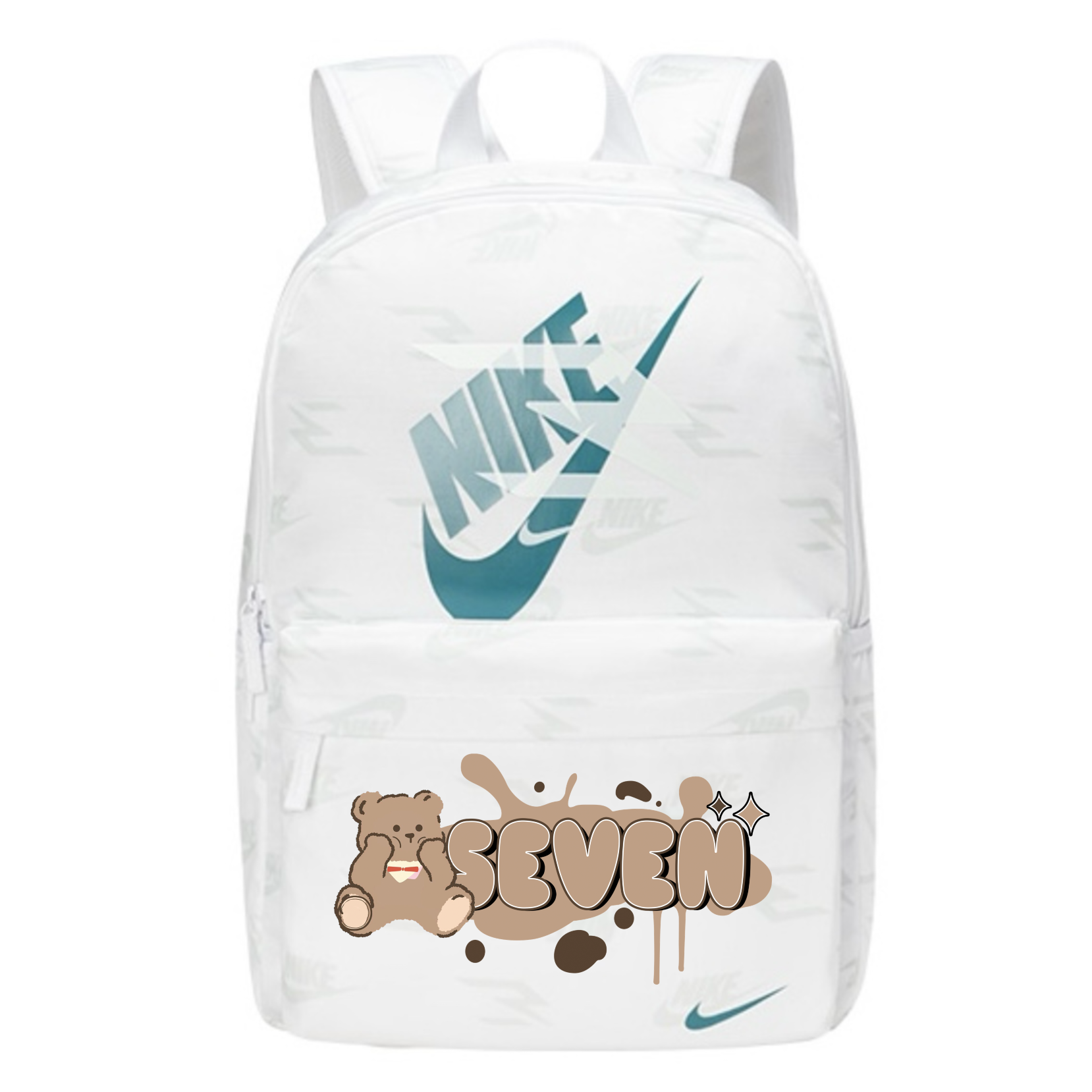 

Nike Полиэстеровый рюкзак Тубс унисекс ярко-белый, Bear