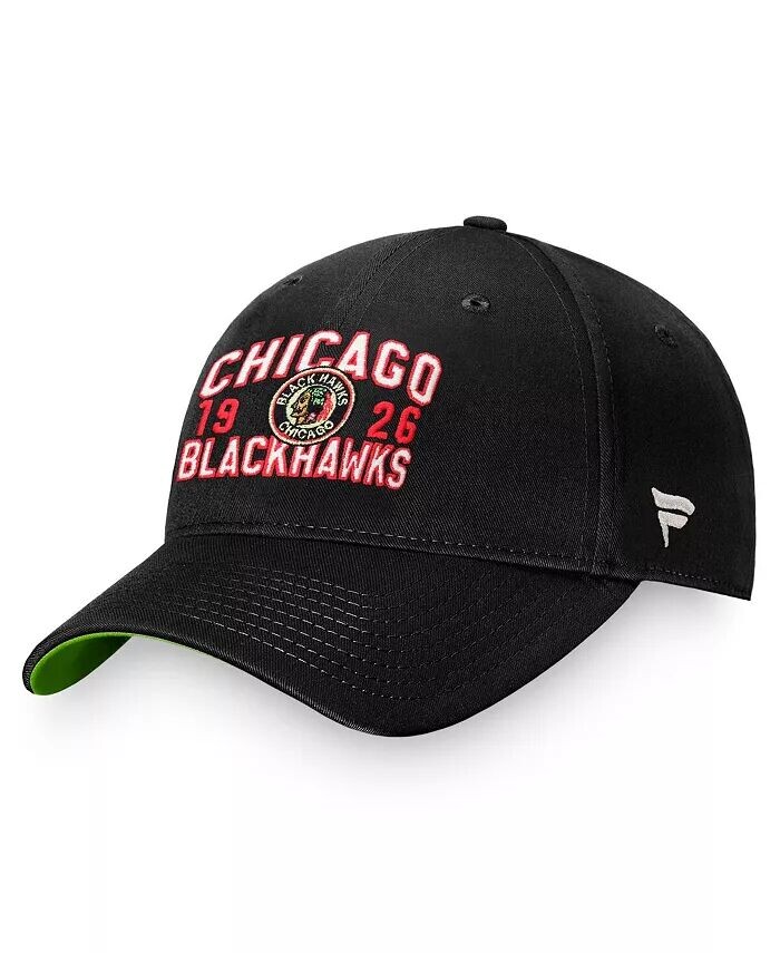 

Черная мужская регулируемая кепка Chicago Blackhawks True Classic в стиле ретро Fanatics