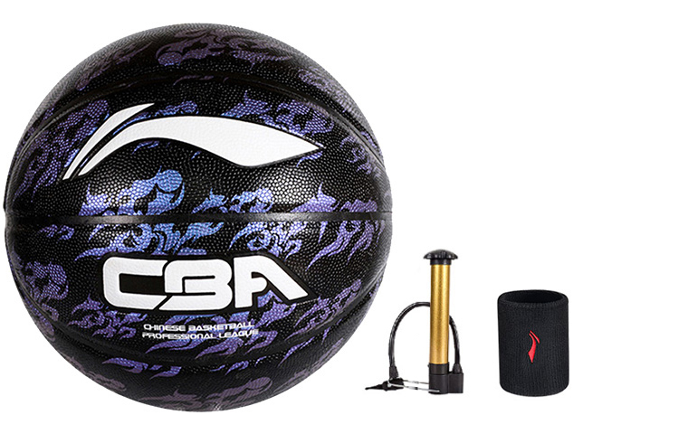 

LINING Коллекция CBA баскетбольный мяч PU фиолетовый размер 7 тренировочный соревновательный unisex Китай