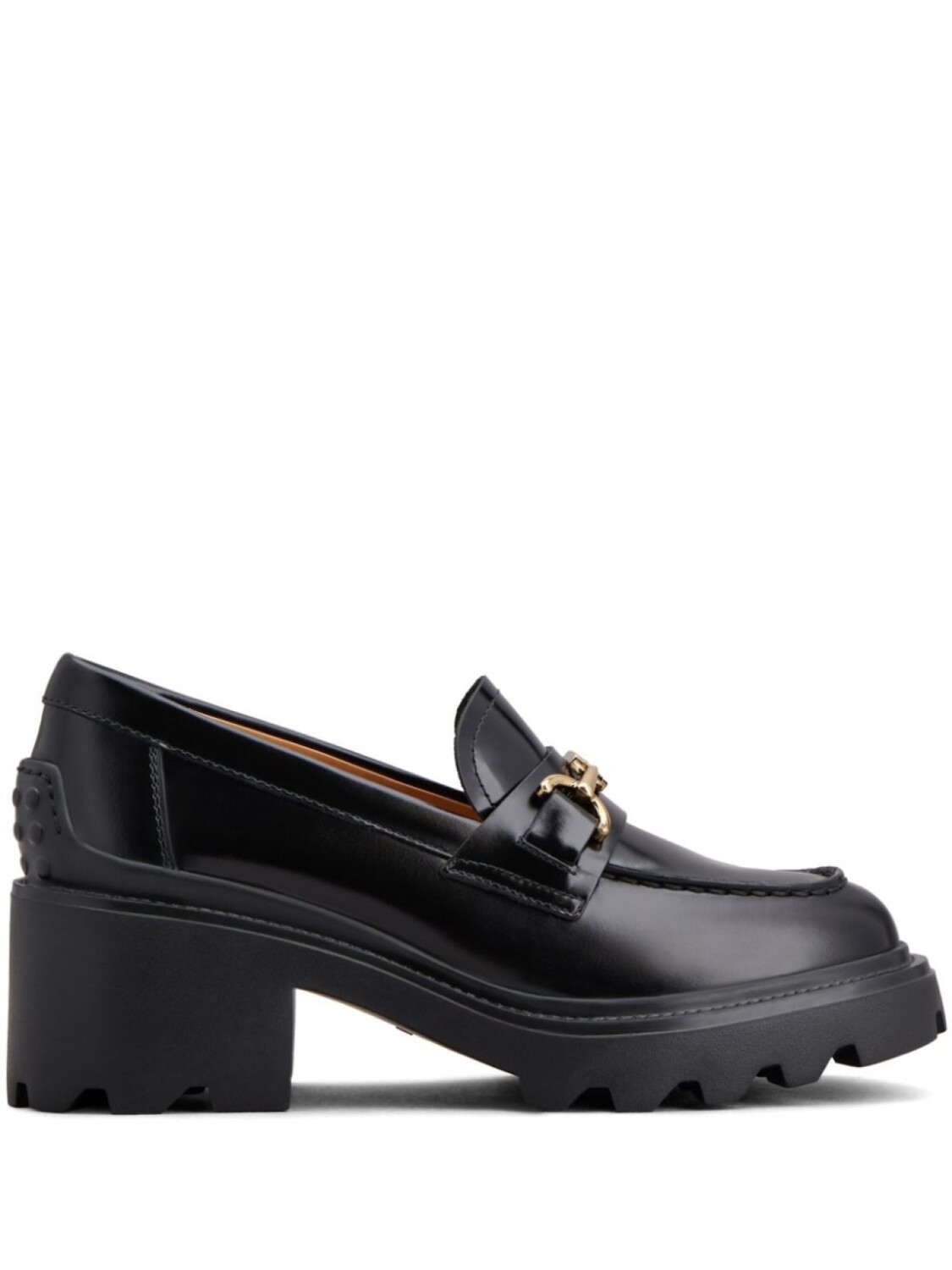 Tod's лоферы на блочном каблуке, черный