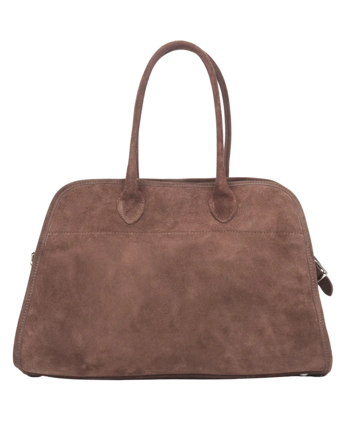 

Темно-Коричневая женская сумка-портфель из высококачественного итальянского велюра. Estro, коричневый