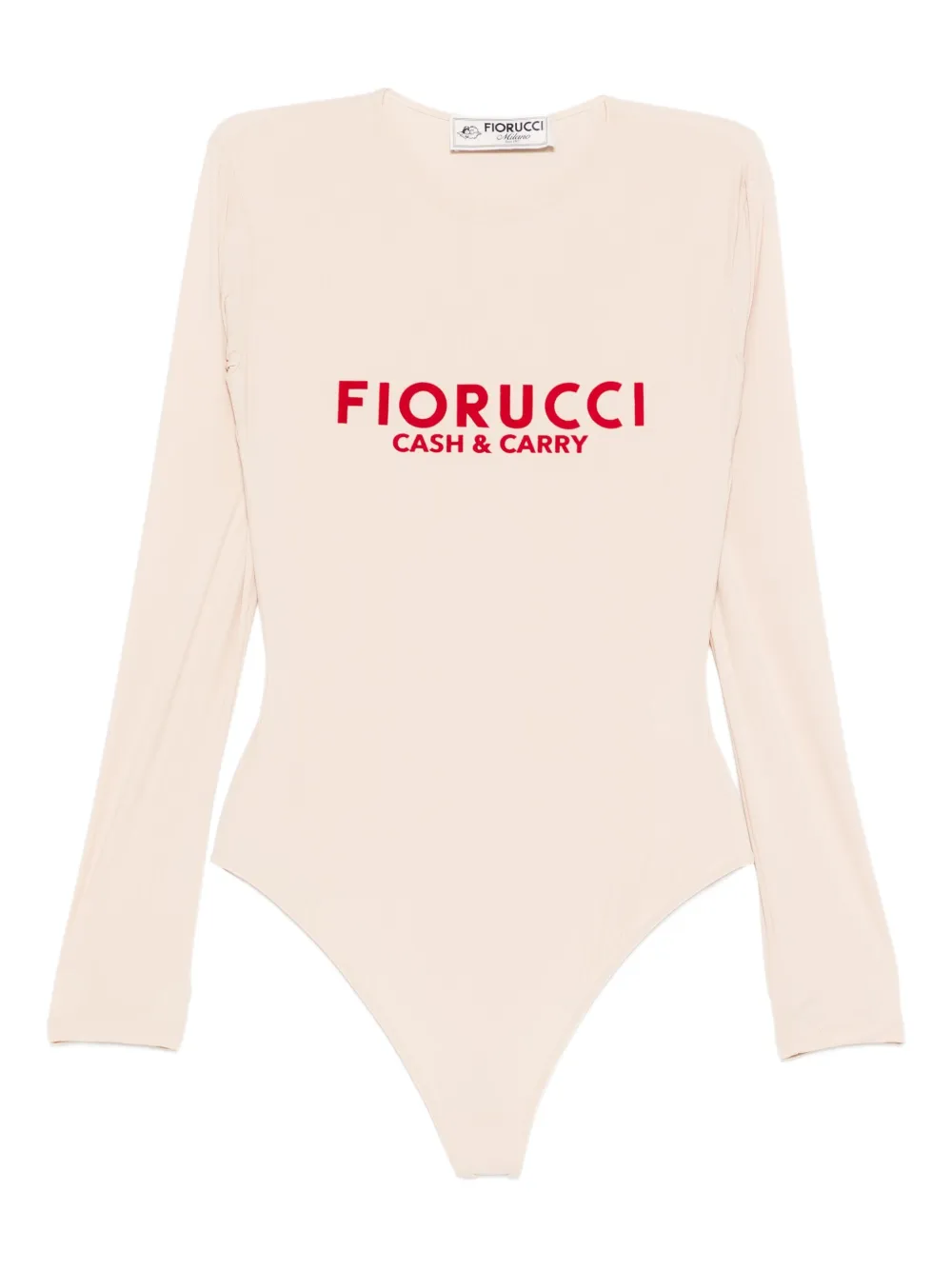 

Боди с длинными рукавами и логотипом Fiorucci, нейтральный