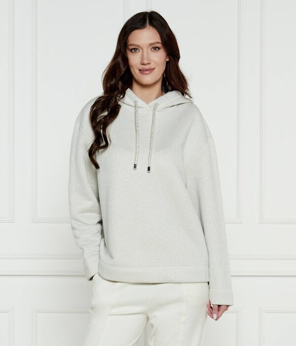 

Толстовка Max&Co. Relaxed Fit с цветком, серебряный