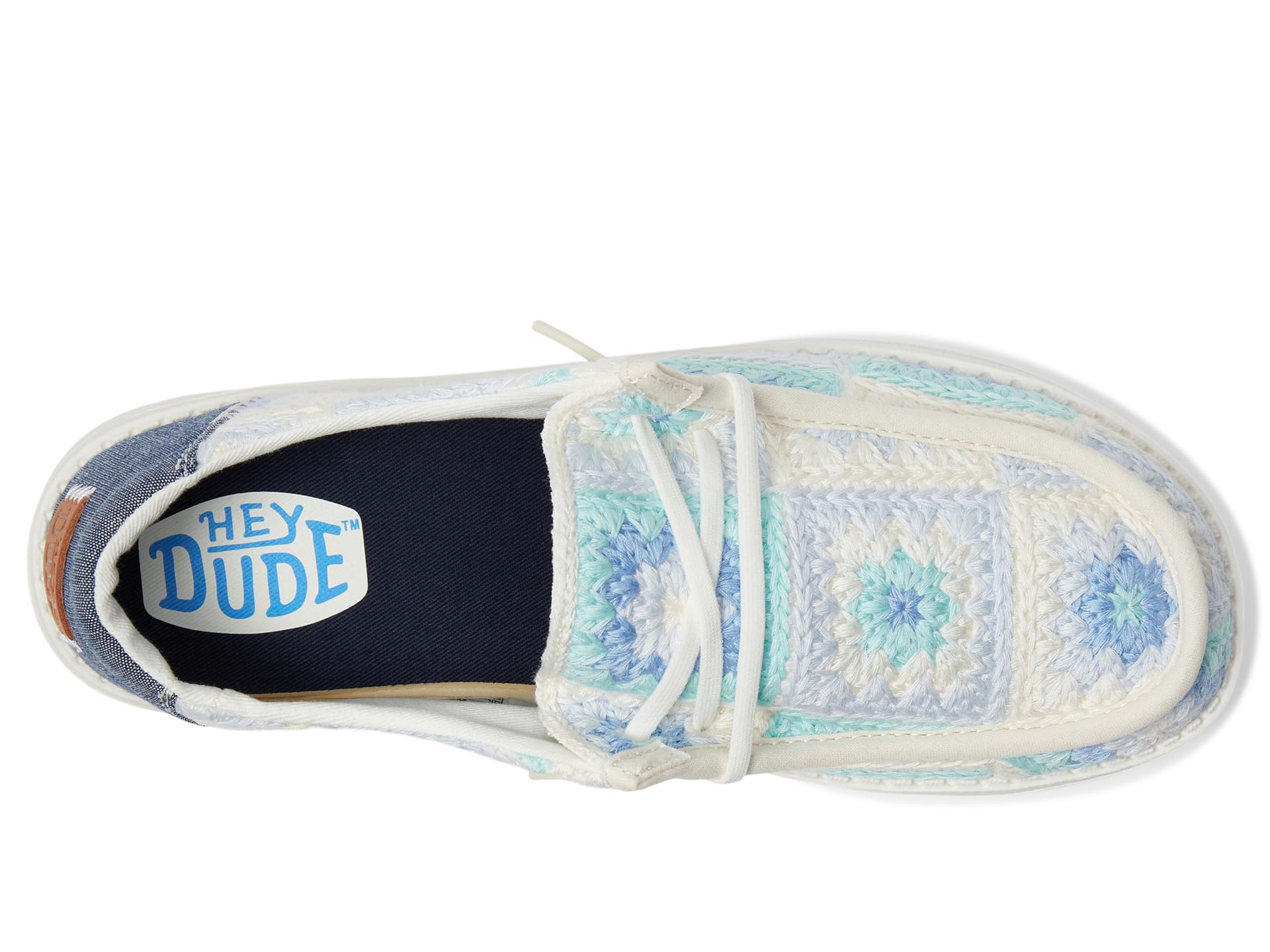 Кроссовки Hey Dude Wendy Cottage Crochet, цвет Bay Blue/Multi — фото 2