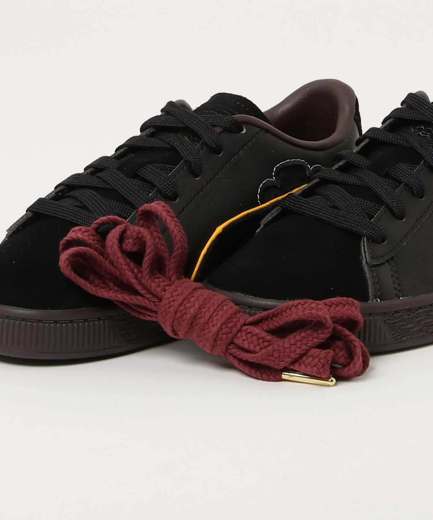 Кроссовки PUMA x ONE PIECE для детей из кожи и сукка Swede Blackbeard черные — фото 4