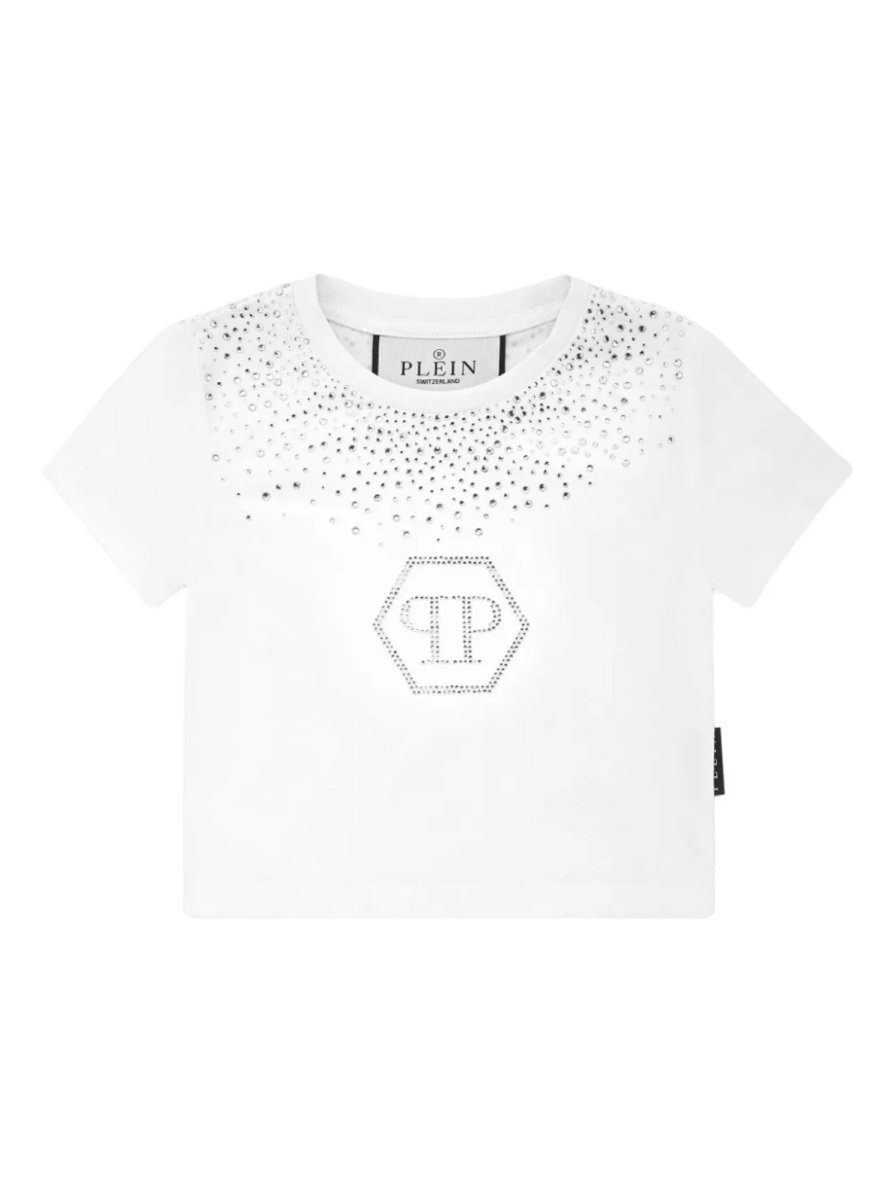 

Укороченная футболка Philipp Plein Hexagon Strass, белый