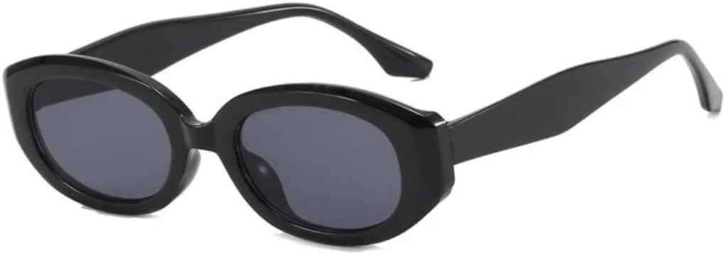 

Солнцезащитные очки с защитой UV400 | Овальная оправа "кошачий глаз" с цветными линзами | Для женщин и мужчин, для занятий спортом на открытом воздухе и вождения DSVIGF, Black Gray