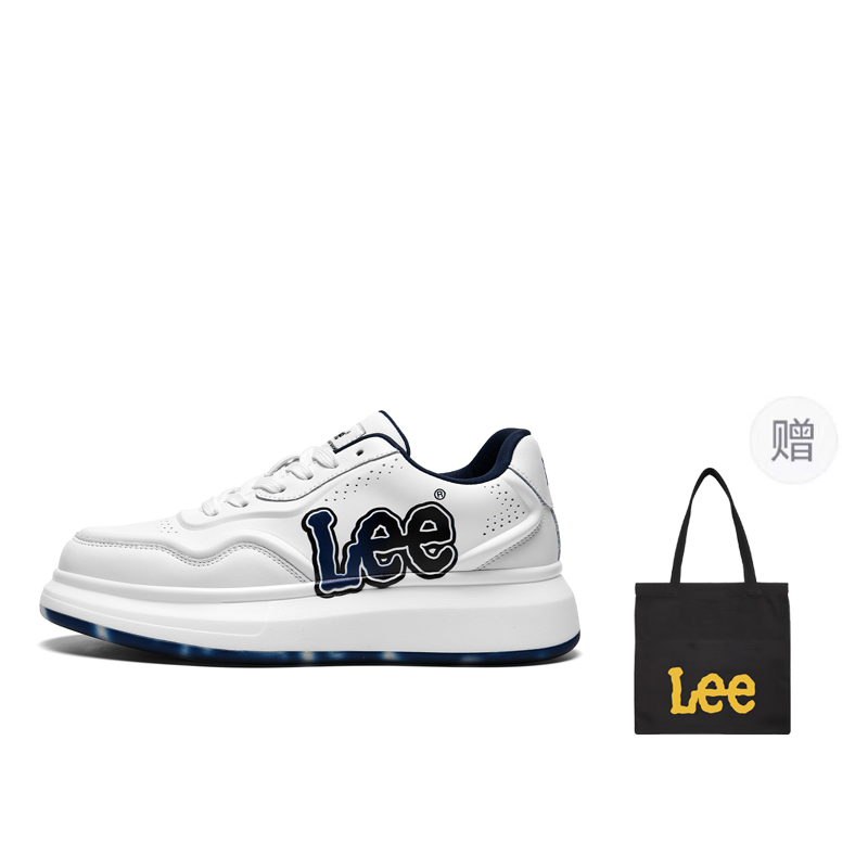 

Нескользящие износостойкие низкие мужские кроссовки Lee, White