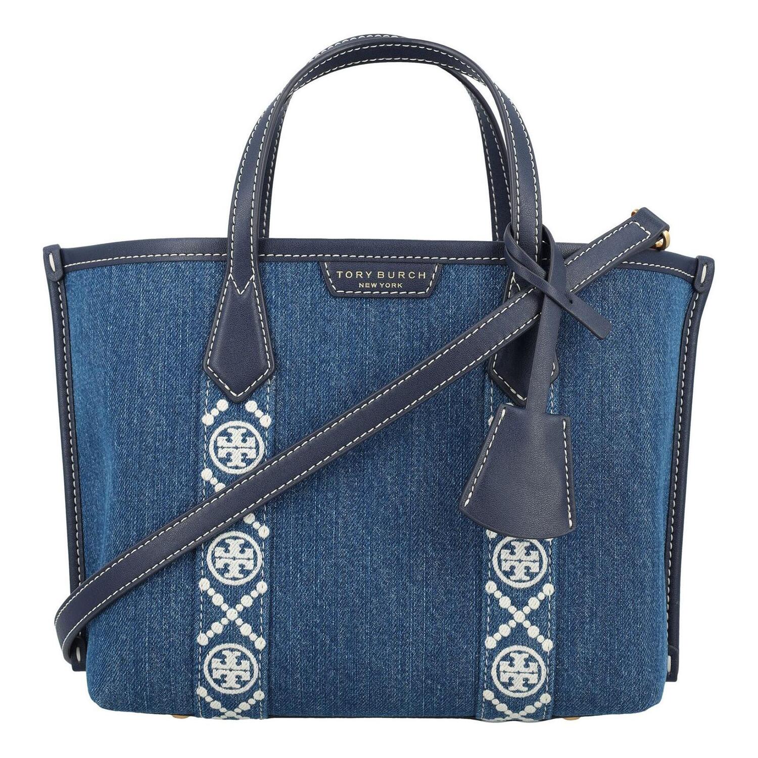 

Сумка-шоппер Perry Denim, Сумка через плечо, Кроссбоди, Женская джинсовая сумка Multicolor TORY BURCH