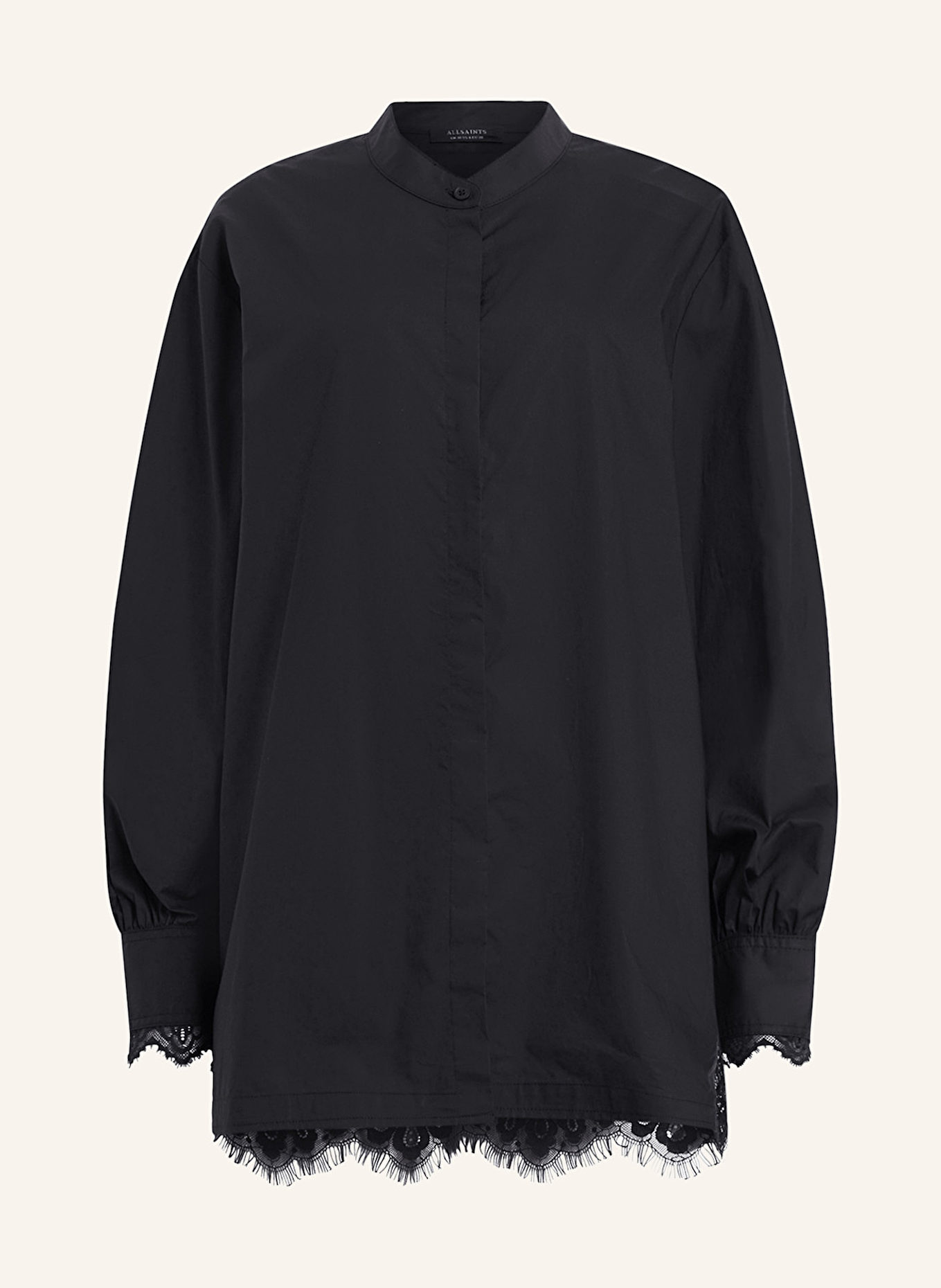 

Блузка Этель с кружевом Allsaints, черный