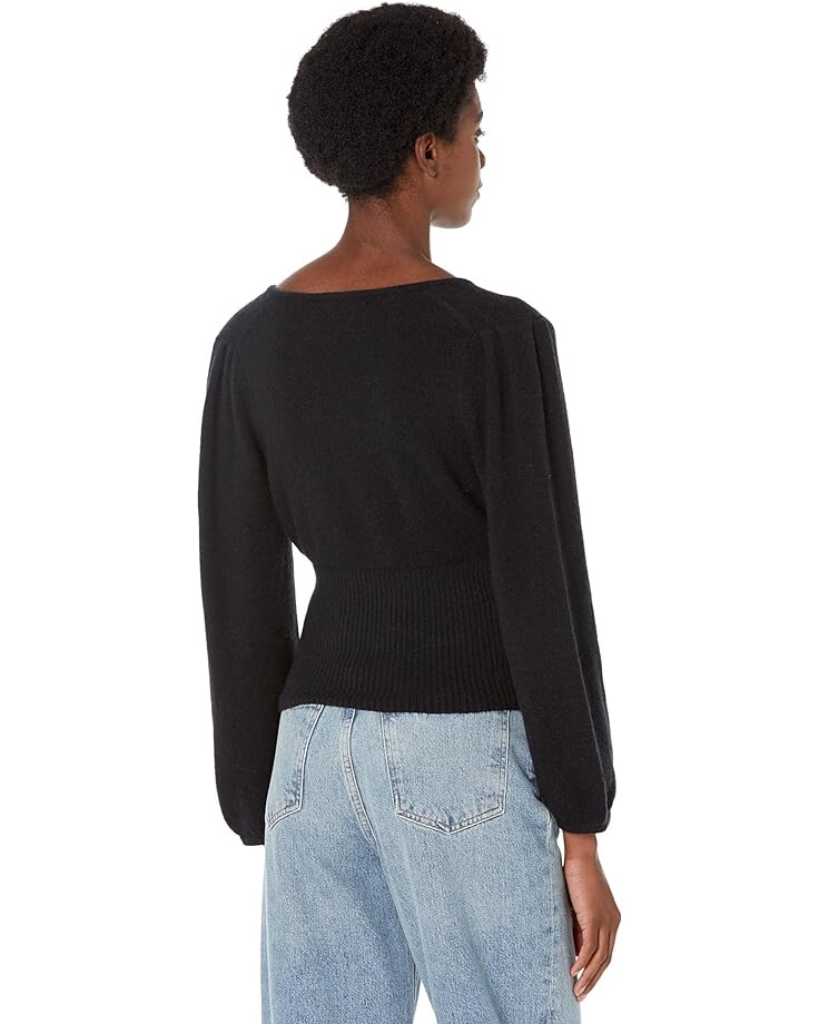 

Свитер Madewell Wrap V-Neck Sweater in Coziest Yarn, реальный черный