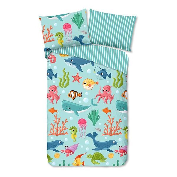 

Комплект постельного белья Good morning Ocean, 140x200x1 см цвет aqua