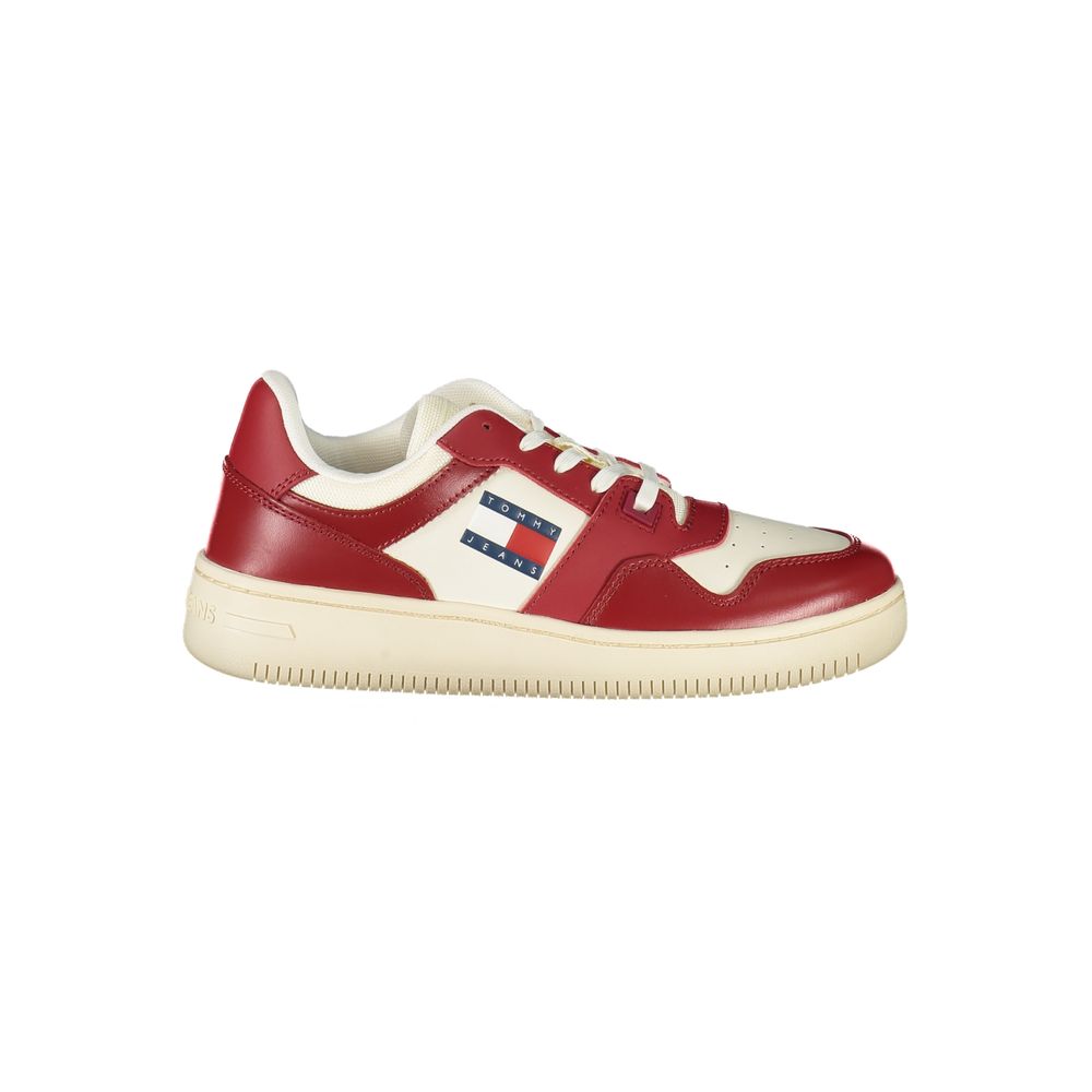 

Красные кожаные женские кроссовки Tommy Hilfiger