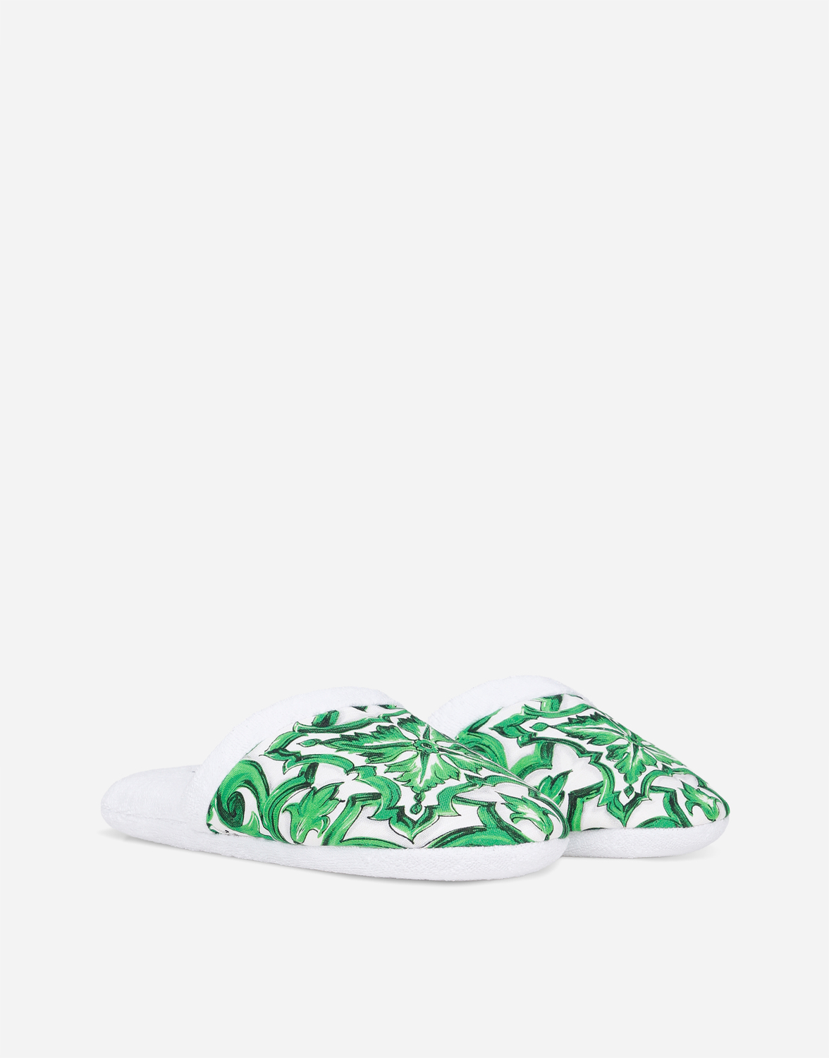 Тапочки из хлопкового махрового полотна Dolce & Gabbana, мультиколор — фото 2