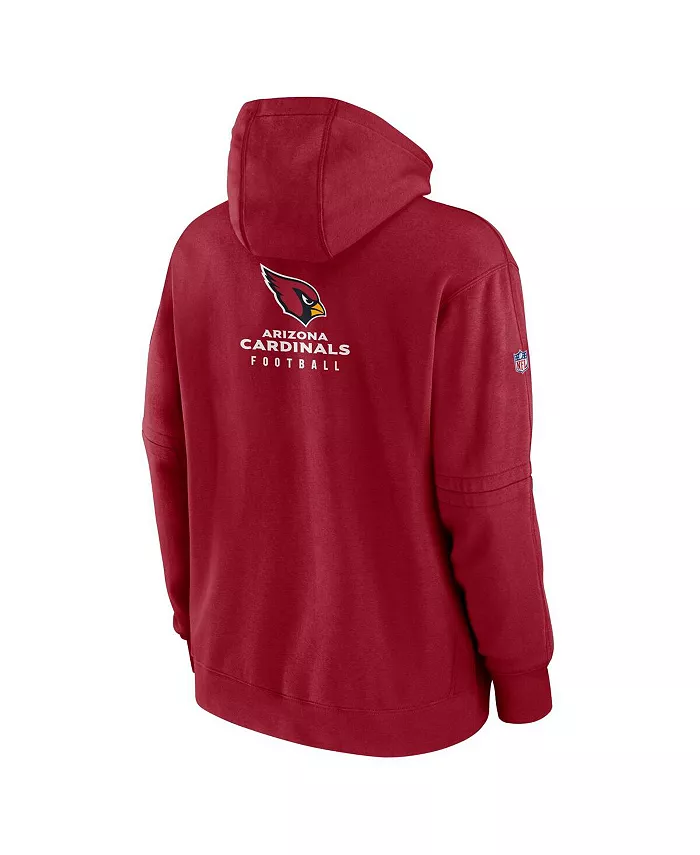 Мужская толстовка с капюшоном Cardinal Arizona Cardinals Sideline Club Fleece Pullover Hoodie Nike — фото 3