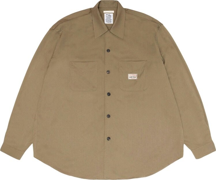 

Рубашка Stussy x Our Legacy Work Shop Rocco 'Olive Drab Wool', загар