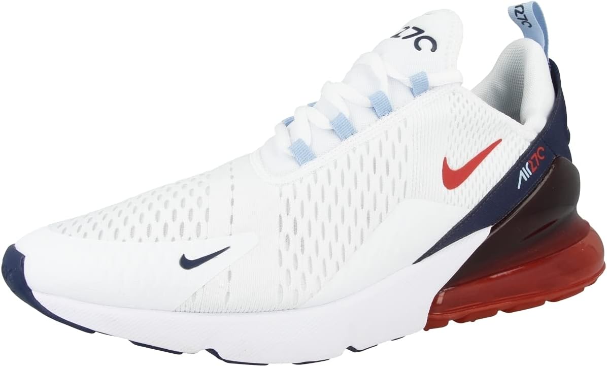 Кроссовки Nike для детей (4-8 лет) с низким верхом, цветные, размер 40, White Chile Red Midnight Navy — фото 4