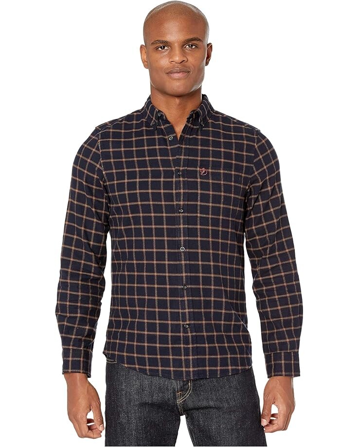

Рубашка Fjällräven Övik Flannel, цвет Dark Navy
