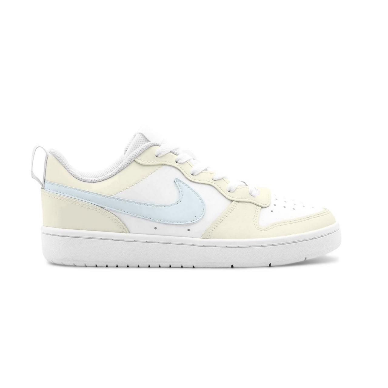 Custom Court Borough 2 Cloudy Milk Froth кожаная подкладка устойчивая к истиранию нескользящая низкая Nike, светло-желтый — фото 3