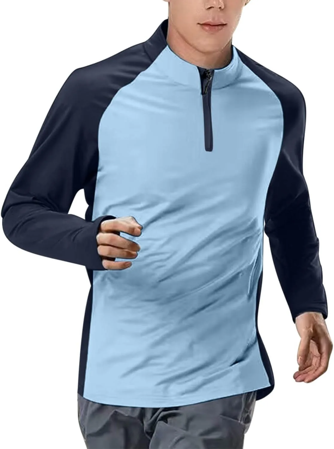 

Футболка с длинным рукавом Color Block для мужчин Quarter Zip Pullover