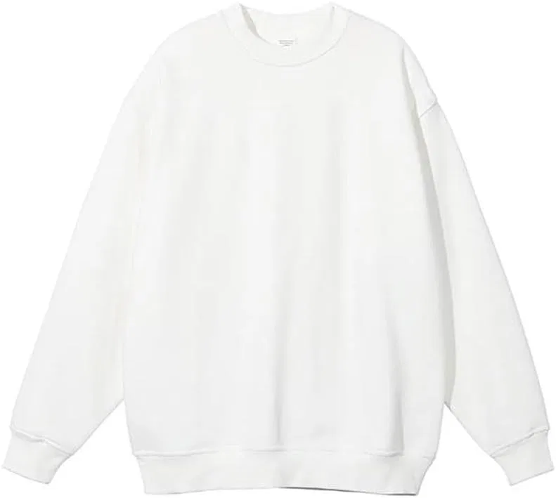 Свитшот женский свободный, Casual, хлопок/полиэстер, White Gray — фото 3