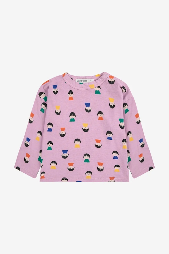 

Детская хлопковая кофта с длинными рукавами Game Pawns Bobo Choses, фиолетовый