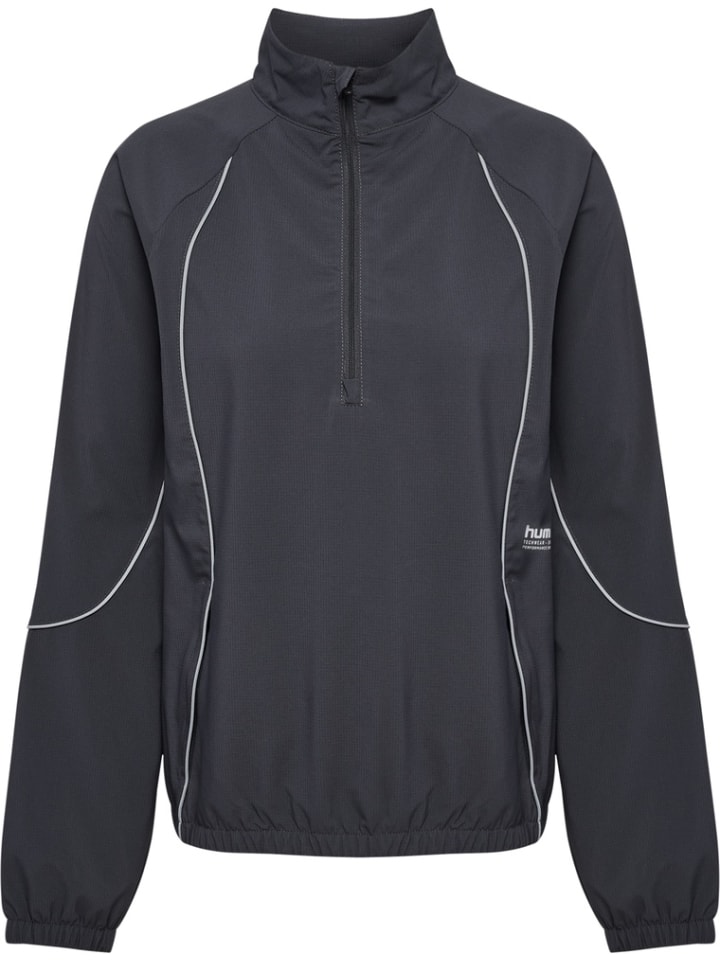 

Тренировочная куртка Pulse Woven W Half Zip серого цвета Hummel