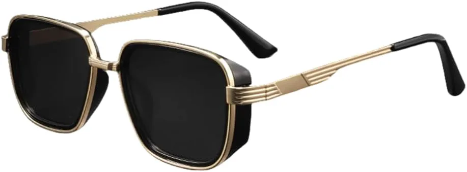 

Металлические панк-солнцезащитные очки для женщин, роскошные винтажные очки для мужчин, нестандартной формы, защита от УФ-излучения UV400 VFDHN, Q2906-c2