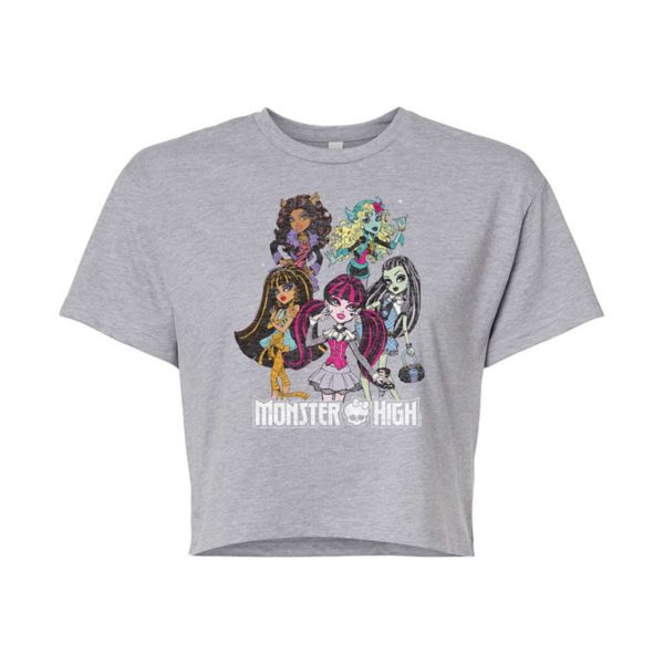 

Футболка с красочным графическим портретом класса Monster High для юниоров Licensed Character, серый