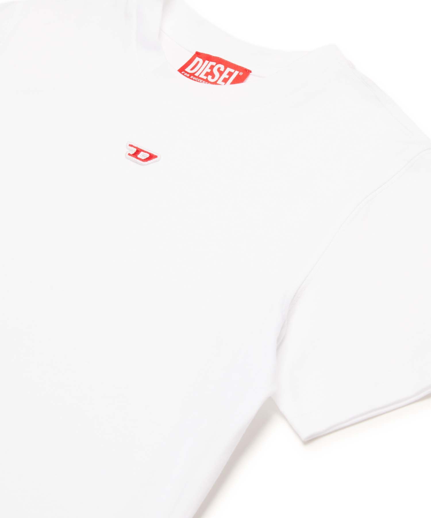 Детская футболка с коротким рукавом и одним логотипом бренда DIESEL, White — фото 3