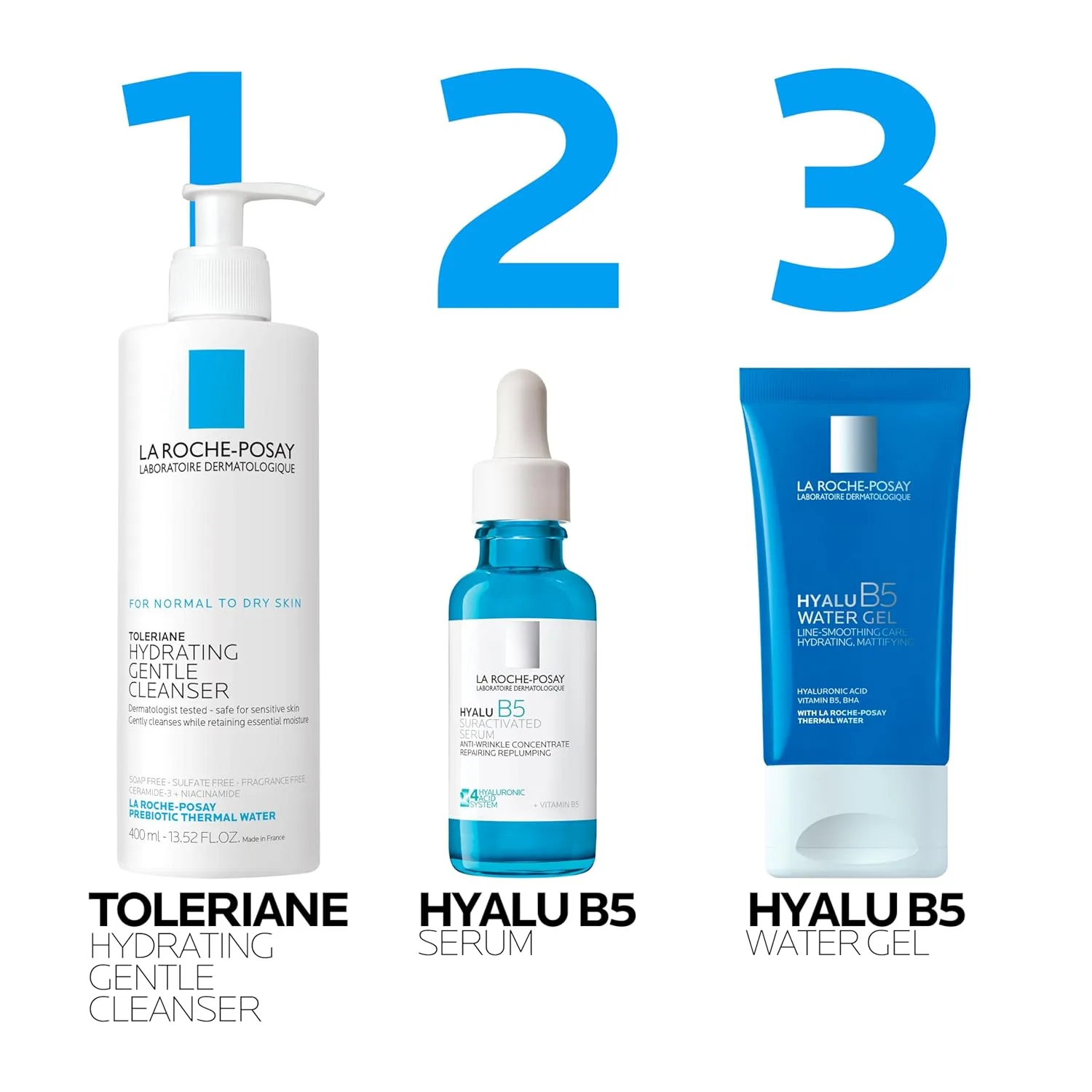 Крем для лица La Roche-Posay — Hyalu B5 увлажняющий гель- с гиалуроновой кислотой, легкий, некомедогенный, 40 мл — фото 2
